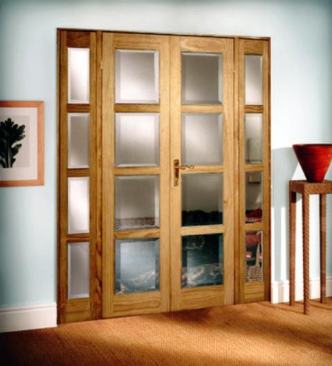 Doors with interior glass will create coziness in your home