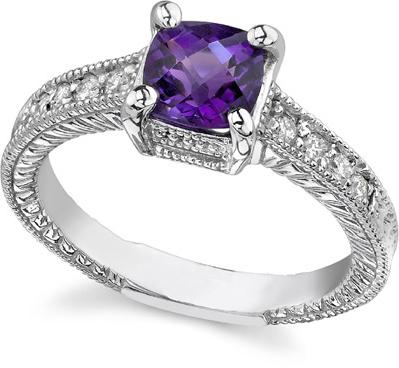 Amethyst. Sign of the zodiac, magic of the natural stone