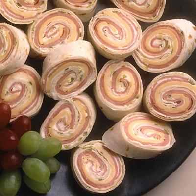 lavash roll with ham and cheese