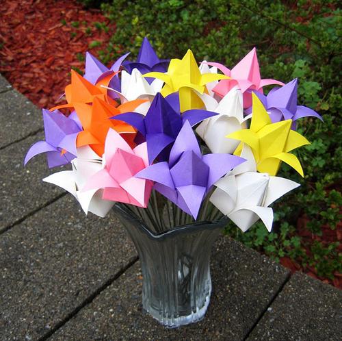 Origami tulips: beautiful and elegant