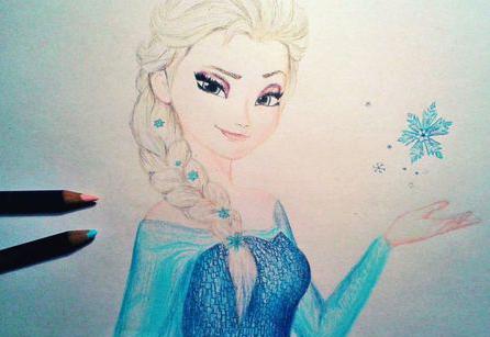 A lesson for beginners: how to draw Elsa from 