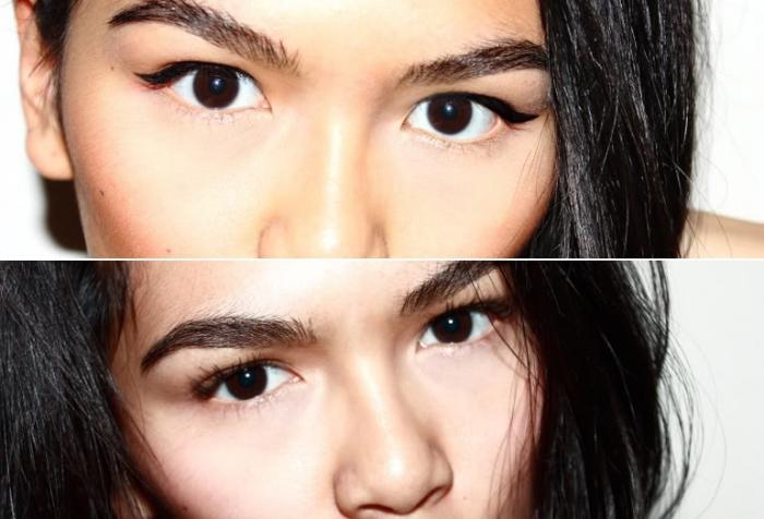 how to make the eyebrows thicker