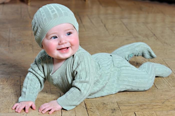 knit a coverall for a newborn